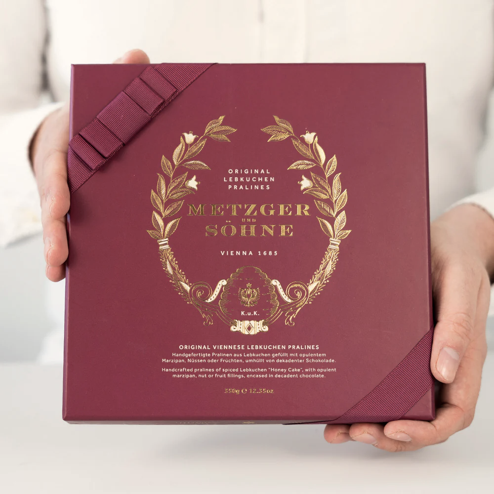 Premium Geschenkbox 25 Lebkuchen Pralinen 350g