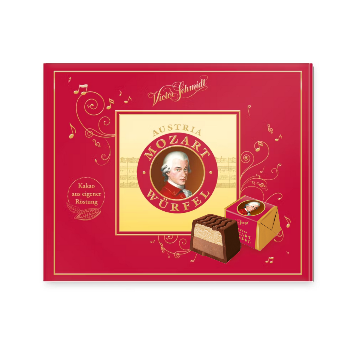 Victor Schmidt Mozartwürfel 9 Stück mit Marzipan und Nougat