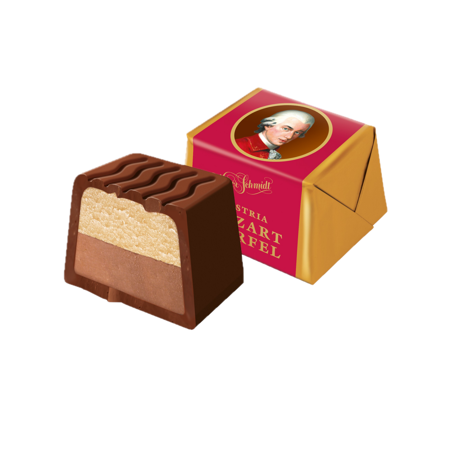 Victor Schmidt Mozartwürfel 9 Stück mit Marzipan und Nougat