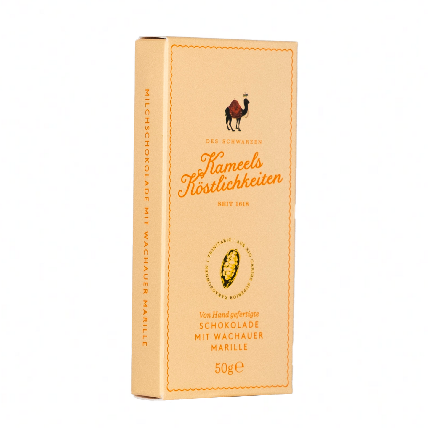 KAMEEL SCHOKOLADENTAFEL 50g - handgeschöpft mit Wachauer Marille