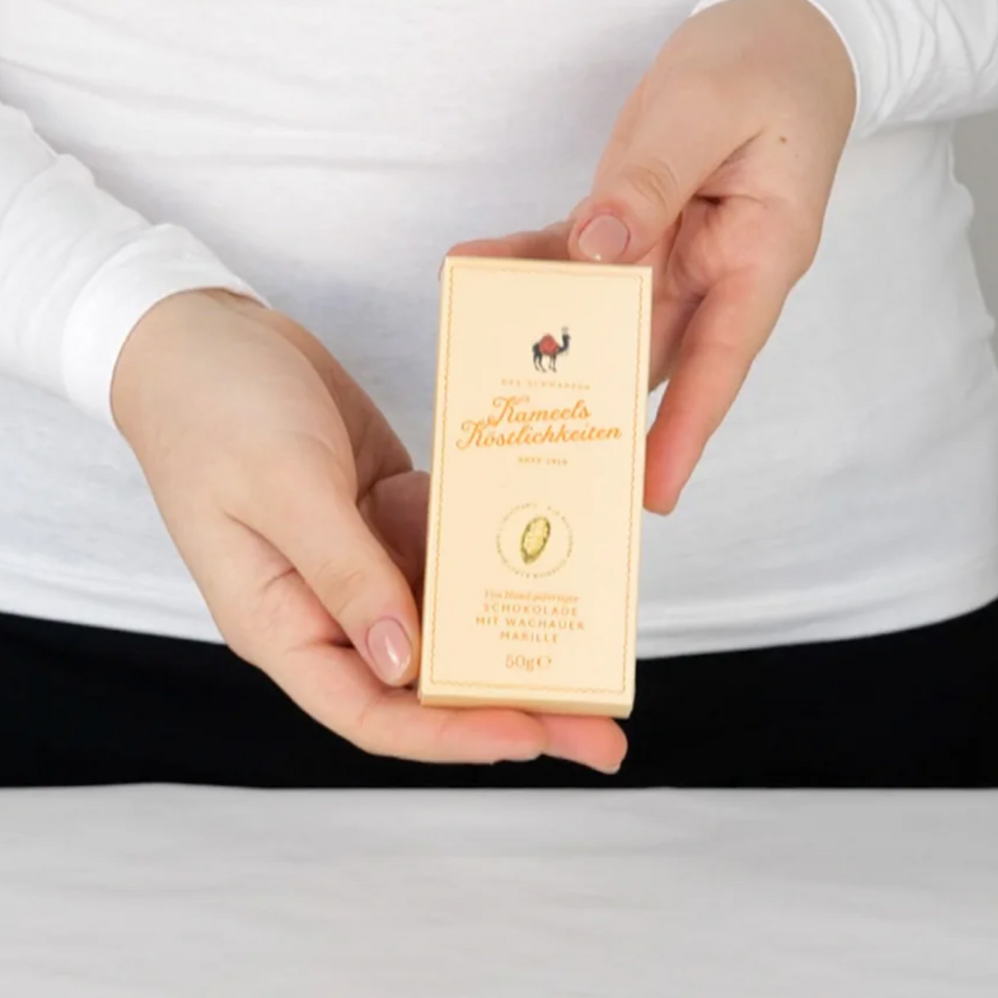 KAMEEL SCHOKOLADENTAFEL 50g - handgeschöpft mit Wachauer Marille