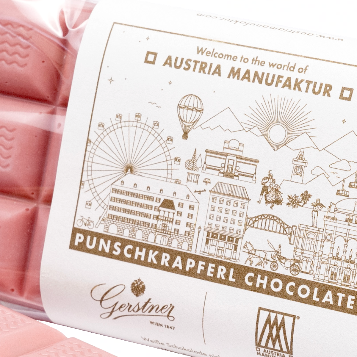 PUNSCHKRAPFERL SCHOKOLADE Biskuit überzogen mit rosa Schokolade - limitiert