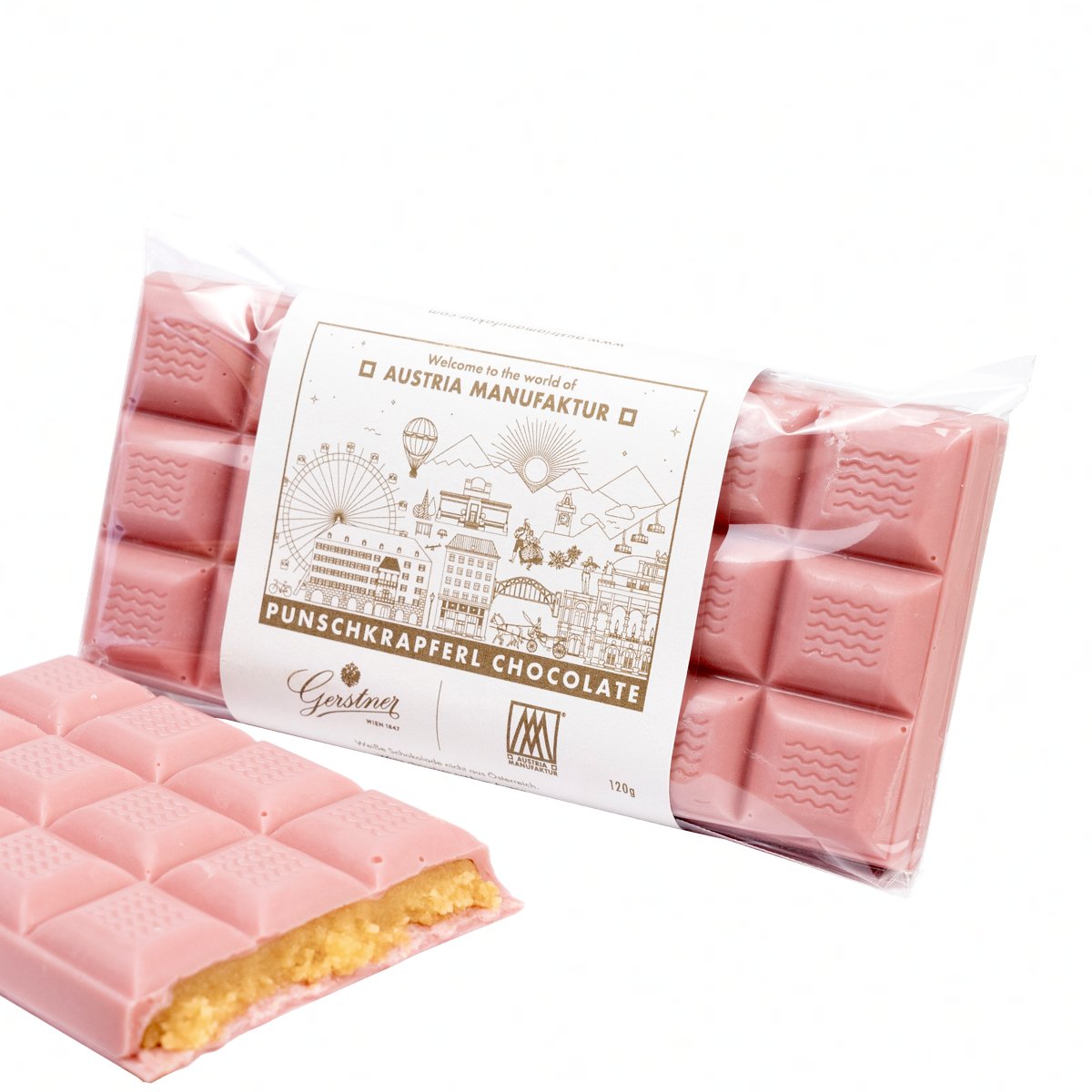 PUNSCHKRAPFERL SCHOKOLADE Biskuit überzogen mit rosa Schokolade - limitiert
