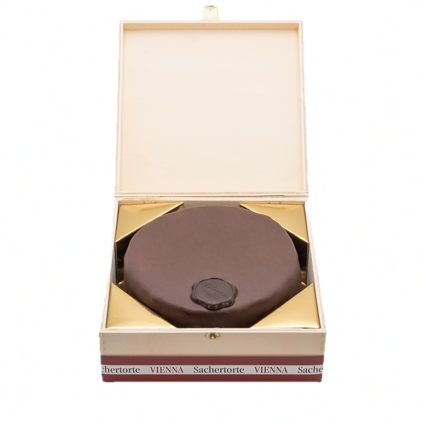 WIENER SACHERTORTE Piccolo im traditionellen Holzkisterl