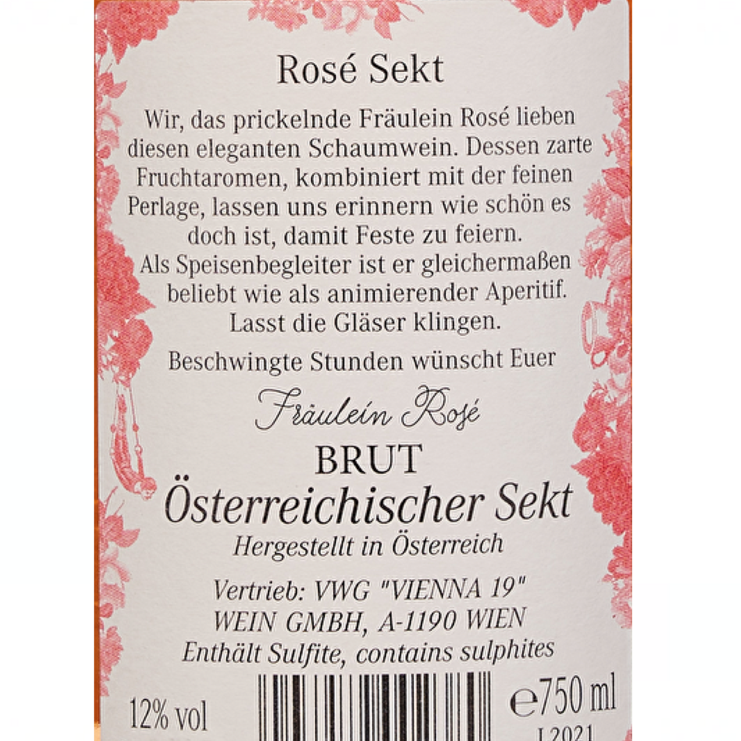 DAS PRICKELNDE FRÄULEIN ROSÉ Sekt 0,75l