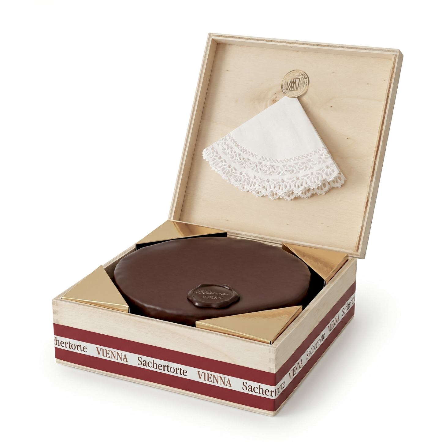 Wiener Sachertorte - im exklusiven Holzkisterl