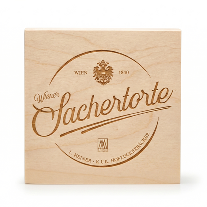Wiener Sachertorte - im exklusiven Holzkisterl
