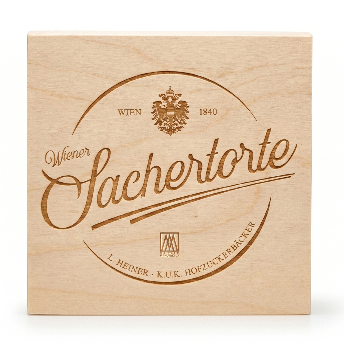 Wiener Sachertorte - im exklusiven Holzkisterl