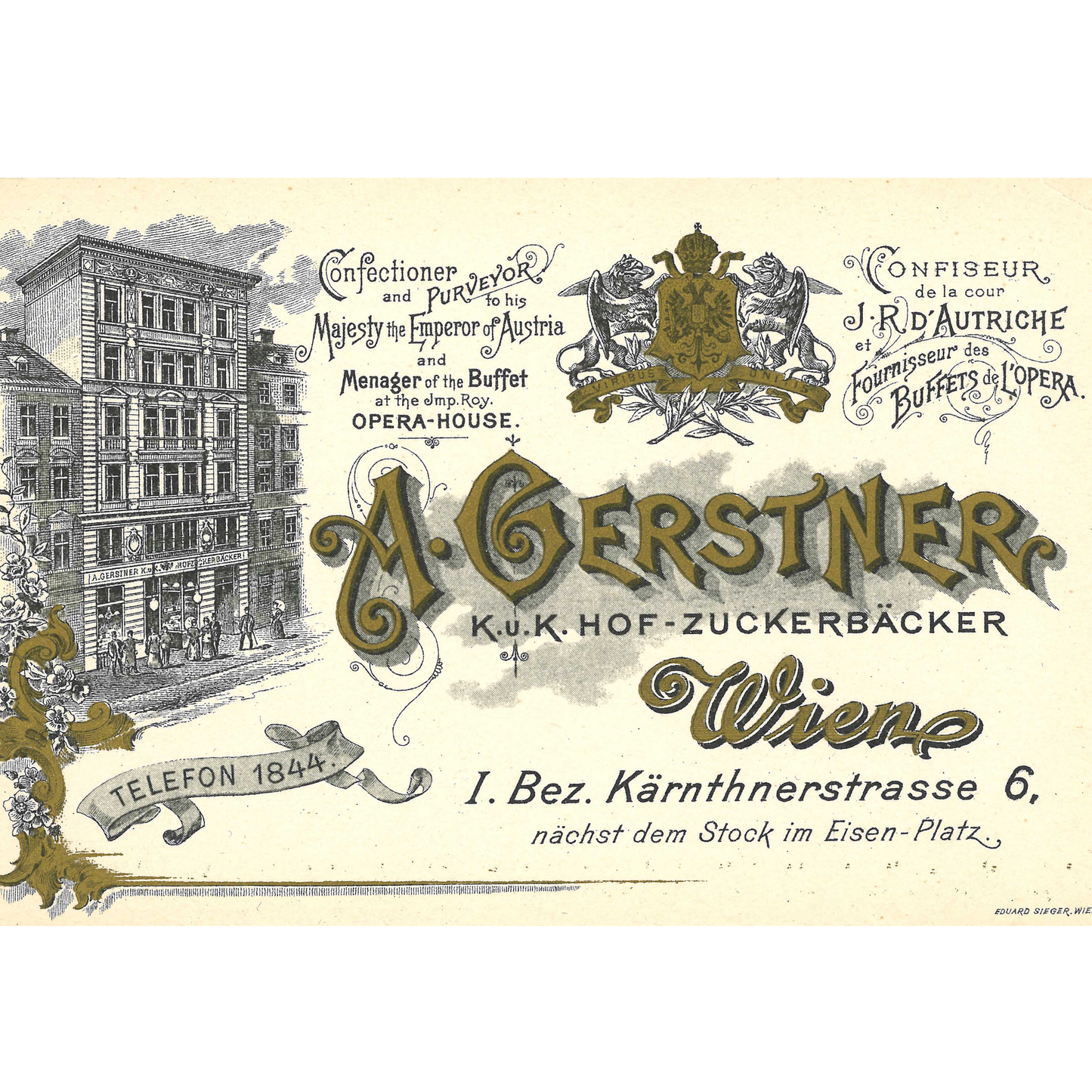 Linzer Torte · in geprägter Golddose