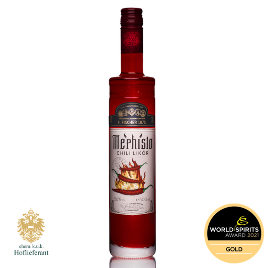 CHILI LIKÖR MEPHISTO im edlen Geschenkkarton 56% vol 0,5l