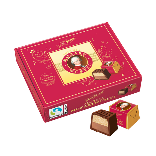 Victor Schmidt Mozartwürfel 9 Stück mit Marzipan und Nougat