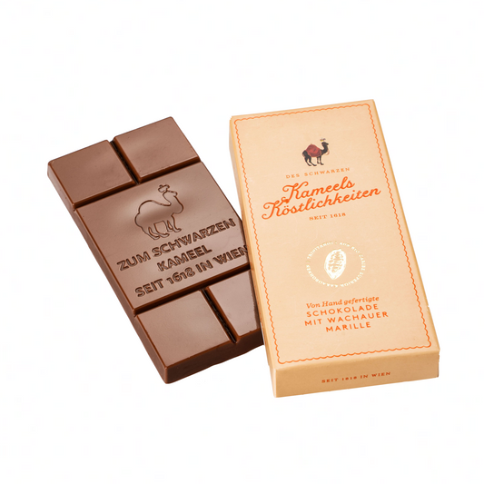 KAMEEL SCHOKOLADENTAFEL 50g - handgeschöpft mit Wachauer Marille