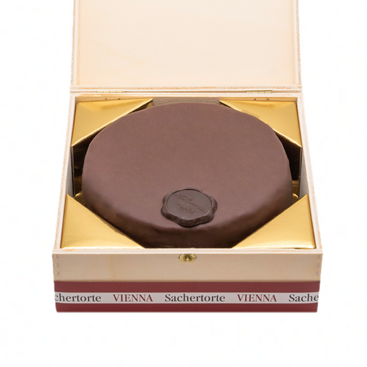 WIENER SACHERTORTE piccolo - im traditionellen Holzkisterl 220g