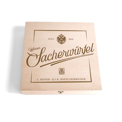 Wiener Sacherwürfel - im limitierten Holzkisterl (4 Stück, 350g)