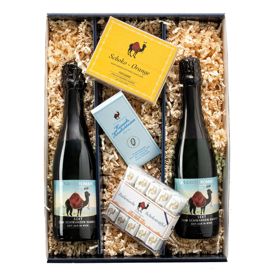 Sekt & Süßes Kameel-Geschenkbox