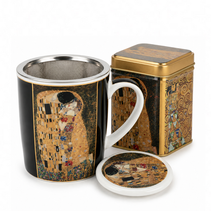 Gustav Klimt Tee-Set „Der Kuss“ mit Rooibos Orange