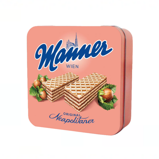 MANNER METALL DOSE mit 2 Packungen original Manner Schnitten