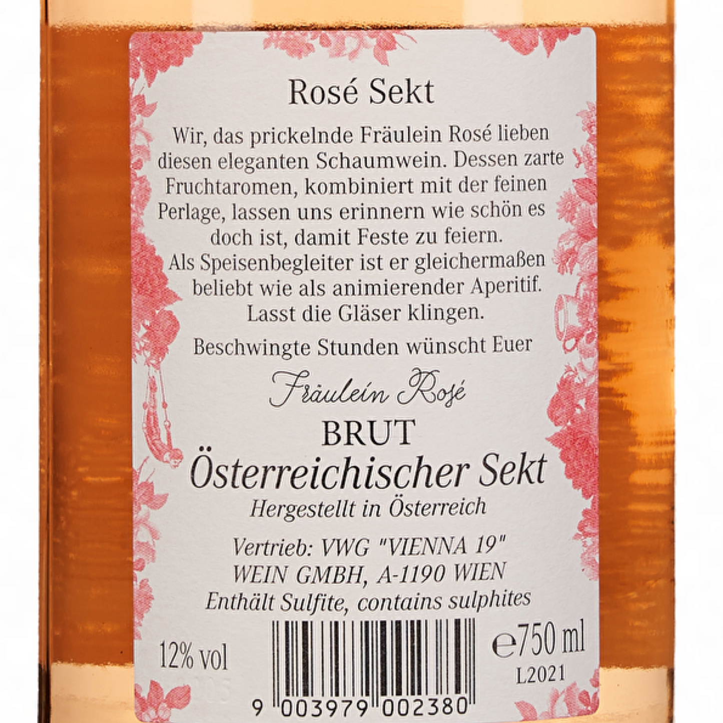 Das prickelnde Fräulein Rosé - Sekt 0,75 l