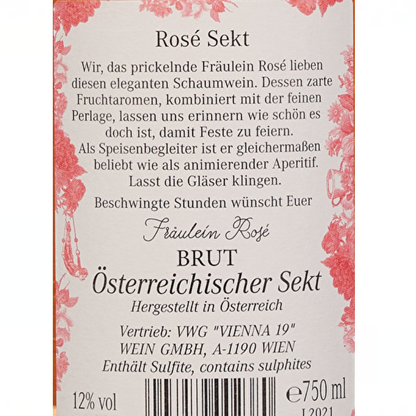 DAS PRICKELNDE FRÄULEIN ROSÉ Sekt 0,75l